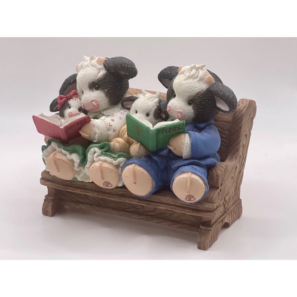 Mary's Moo Moos Famoo-lies Are For-heifer Cow Family Pew Figurine 1998 372390